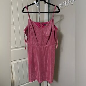 Pink sleeveless mini dress